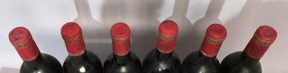 null 6 bouteilles Château ANGELUS - 1er Gc Saint Emilion 1961 Étiquettes légèrement...