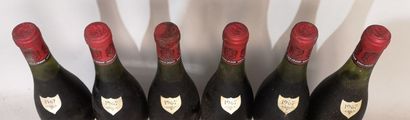 null 6 bouteilles BONNES MARES Grand Cru - Louis JADOT 1967 Étiquettes tachées et...