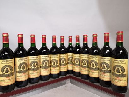 null 12 bouteilles Château ANGELUS - 1er Gc Saint Emilion 1989 En caisse bois.