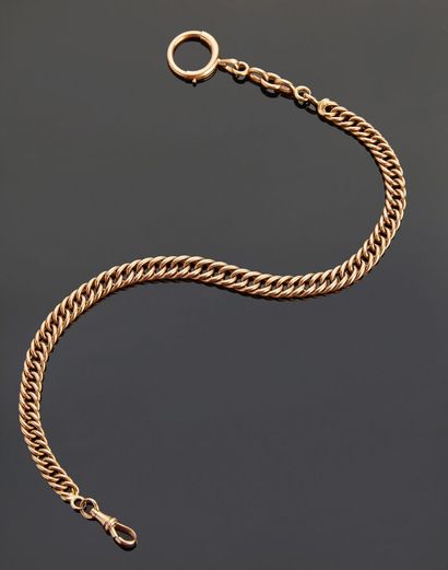Chain of watch in yellow gold 18 k (750 thousandths)...