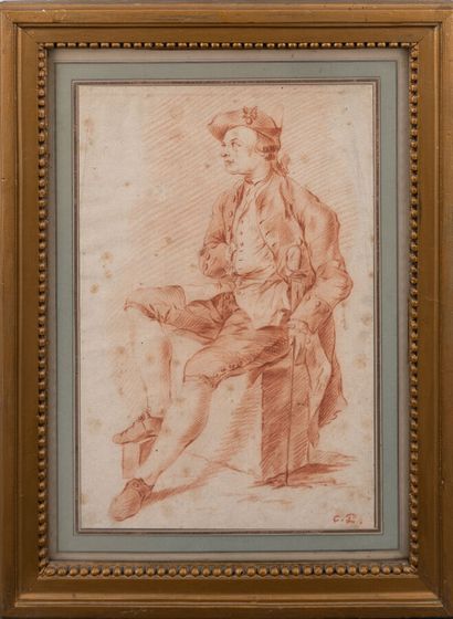 null Ecole FRANCAISE du XVIIIe siècle
Portrait d'homme assis tenant son épée
Sanguine,...