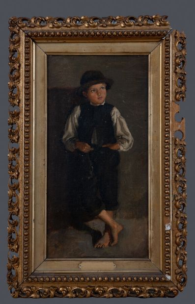 null Ecole FRANCAISE du XIXe siècle
Portrait d'un jeune garçon au chapeau
Huile sur...