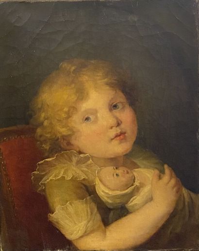 null Attribué à Marie GUILHEMINE BENOIS (1768-1826)
Enfant et sa poupée
Huile sur...