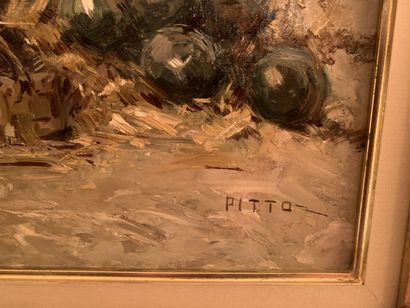 null Giuseppe PITTO (1857-1928)
Scène de marché
Huile sur toile, signé en bas à droite....