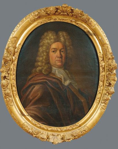 ÉCOLE FRANÇAISE du XVIIe siècle, suiveur de Nicolas de LARGILLIÈRE Portrait d'homme...