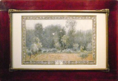 Félix BRARD (XIX-XXème) Une bonne pluie Aquarelle signée en bas à gauche, située...