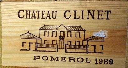 null 12 Bouteilles Château CLINET 1989 - Pomerol Caisse bois d'origine
