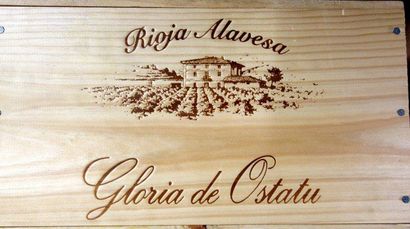 null 12 Bouteilles GLORIA DE OSTATU  2001 - Rioja Caisse bois d'origine