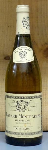 null 1 Bouteille BATARD MONTRACHET 2003 - L. JADOT étiquette légèrement tachée, légèrement...