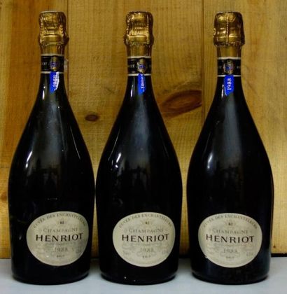 null 3 Bouteilles HENRIOT CUVÉE DES ENCHANTELEURS 1988 - Champagne