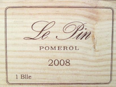 null Bouteille du Château LE PIN 2008 Pomerol - Caisse bois d'origine