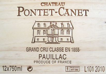 12 Bouteilles Château PONTET CANET 2010 Pauillac...