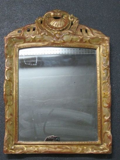 null Miroir en bois redoré Style Régence 79 x 51,5 cm