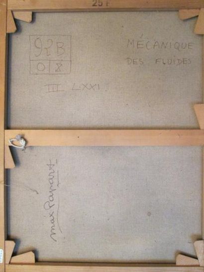 Max PAPART (1911-1994) Mécanique des fluides Huile sur toile signée en bas, titrée...
