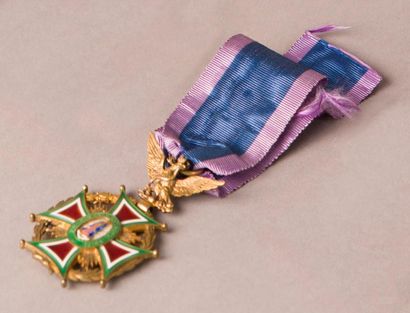 MEXIQUE Ordre de Notre-Dame de la Guadalupe. Croix de Chevalier, avec devise au verso...