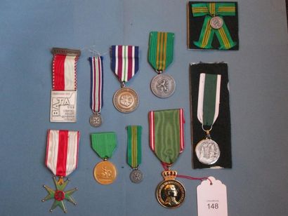null Lot de 10 médailles de Congrès de l'Ordre militaire et hospitalier de saint...