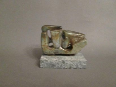 André Bizette-Lindet (1906-1998) Sculpture en terre cuite émaillée H: 7 cm