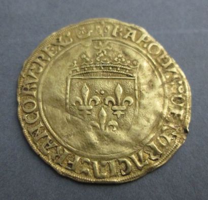 null ÉCU d'or au soleil 1er type. Francois Ier (1515-1547). Bordeaux. D.769. TB à...