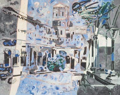 André MARCHAND (1907-1997) Après-midi dans le cloître, Arles, 1964-65 Huile sur toile...