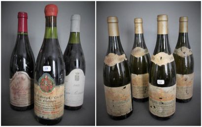 Quatre bouteilles de Puligny Montrachet Mason...