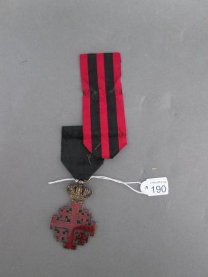 VATICAN Ordre royal du Saint-Sépulcre de Jérusalem. Croix de Chevalier. Vermeil,...