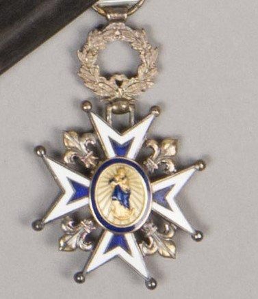 Espagne Ordre de Charles III. Croix de Chevalier. Vermeil, émail, ruban. B