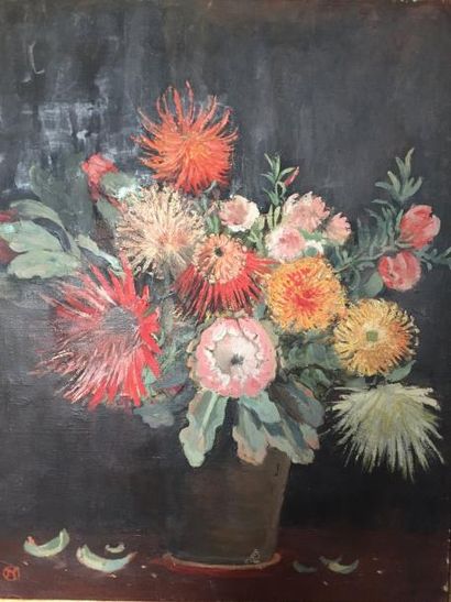 Nita SPILHAUS (1878-1967) Bouquet de eurs du jardin national botanique de Kirstenbosch,...