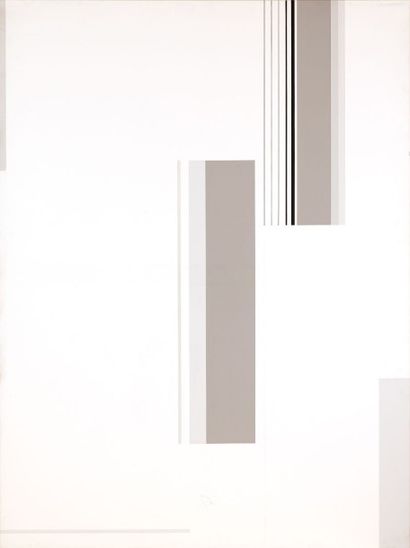 Pierre LEGENDRE (1932-2009) Composition Acrylique et encre sur toile signée au dos....