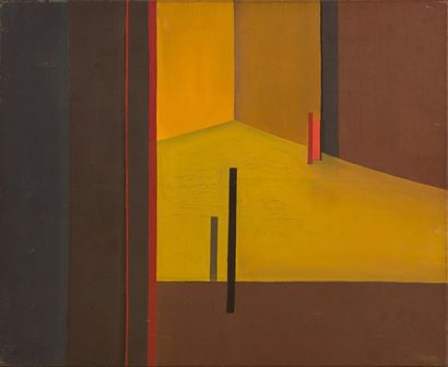 Pierre LEGENDRE (1932-2009) Composition Huile sur toile signée en bas à gauche. 60...