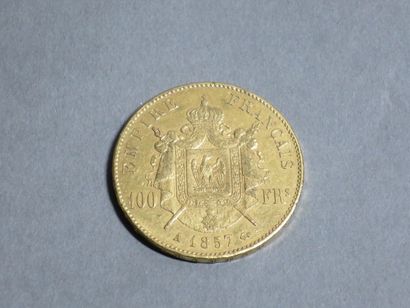 France Napoléon IIIPièce de 100 francs or 1857.
Poids: 33 g