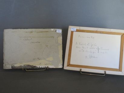 Frantz LAFOREST (1921) 
Compositions
Deux techniques mixtes sur carton, l'une signée...