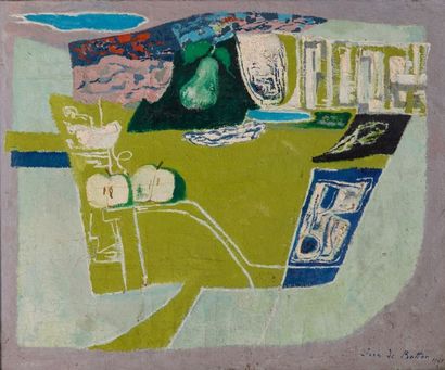 Jean de BOTTON (1898-1978) 
Divertissement
Huile sur toile signée en bas à droite,...