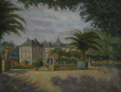 École FRANÇAISE du XXe siècle Jardin
Huile sur carton non signée.
12,5 x 17 cm
Provenance:...