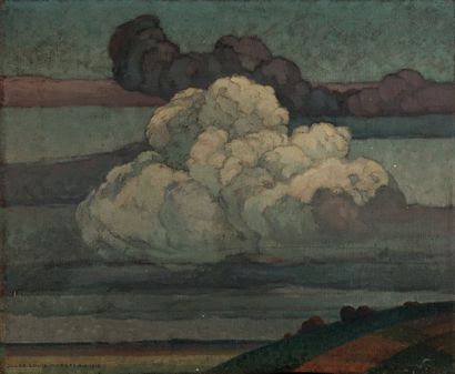 Jules Louis MORETEAU (1886- ?) Effet de nuage
Huile sur toile, signée en bas à gauche...
