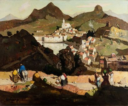 Rafael DURANCAMPS (1891-1979) Vue de Cadaqués, Catalogne, Espagne
Huile sur toile...