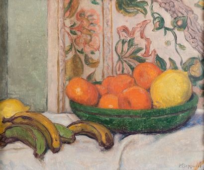 Pierre BEPPI MARTIN (1869 - Le Caire, Égypte 1954) Nature morte aux bananes, citrons...