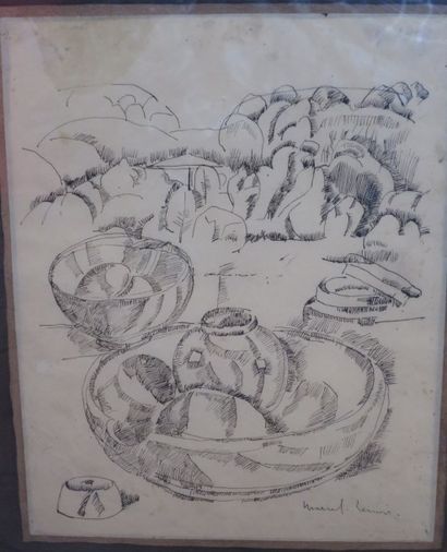 Marcel LENOIR (1872-1931) Nature morte
Encre signée en bas à gauche.
28 x 21,5 c...