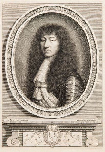 D'après Nicolas MIGNARD (1606-1668) Portrait de Louis XIV, 1662
Burin par Pierre...