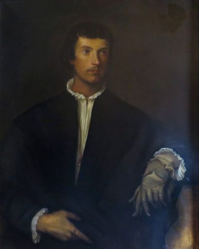null D’après Tiziano VECELLO, dit TITIEN (1488/1490 – 1576) 

L’homme au gant

Huile...