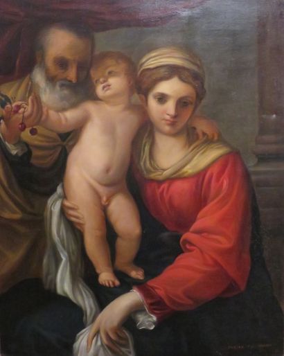 null D'après Annibal Carrache (1560-1609)

La vierge aux cerises

Huile sur toile

81...