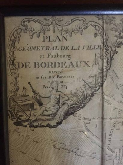 null Plan Géométral de la ville et faubourg de Bordeaux, 1791. Atelier de Monsieur...