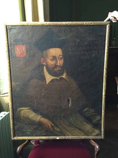 null Ecole française du début du XVIIe siècle Portrait de Monseigneur GUILLAUME LEBLANC,...