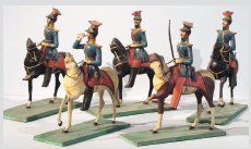 null Cavalerie des Lanciers, au défilé, en tunique comprenant trompette et lanciers...