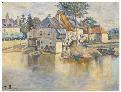 Ernest PERNELLE (1861-1950) * Argenton sur Creuse (Indre), le moulin de Bord, 1918...
