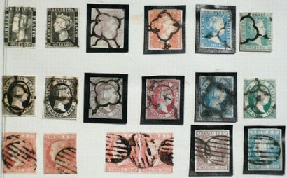 null Europe Collection de timbres-poste principalement oblitérés, montés sur feuilles...