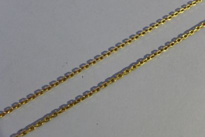 null Chaine en or jaune 18 k (750 millièmes) à maille forçat.

Poids : 15.8 g - Longueur...