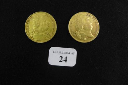 null FRANCE

Deux pièces de 20 francs or (1817 et 1815).

Lot conservé à la banque...