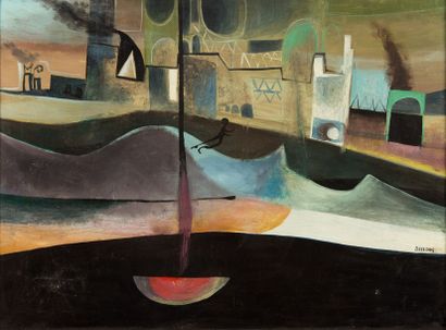 Pierre DESSONS (1936) 
Paysage
Huile sur toile signée en bas à droite.
100 x 73 ...