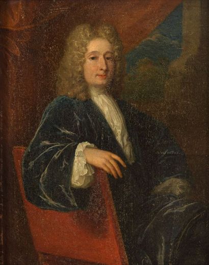 Theodorus NETSCHER (1661-1728) 
Portrait présumé de J. A. Durey de Biencourt, président...