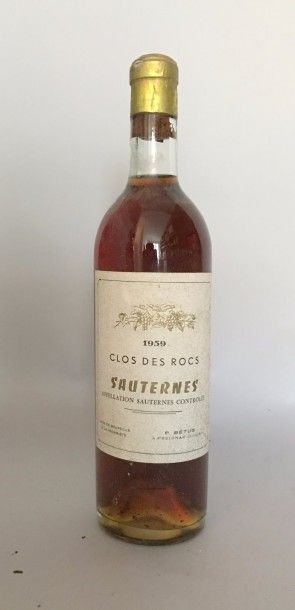 CLOS DES ROCS 1959, Sauternes. Étiquette...